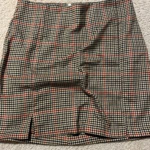 Plaid mini skirt